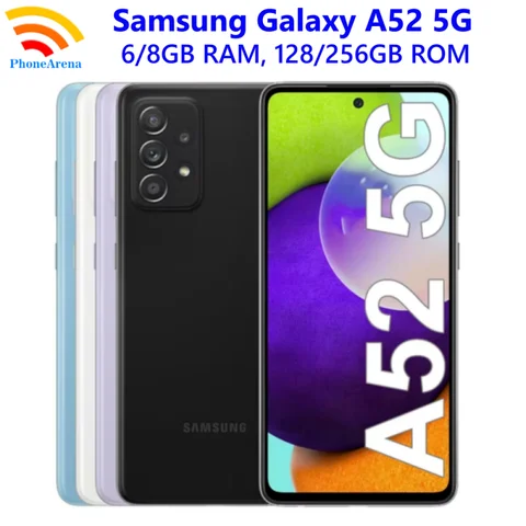 Samsung Galaxy A52 5G A526U1 A5260 A526B 128/256GB ROM 6/8GB RAM 6.5" Snapdragon Octa Core NFC Original Android Cell Phone