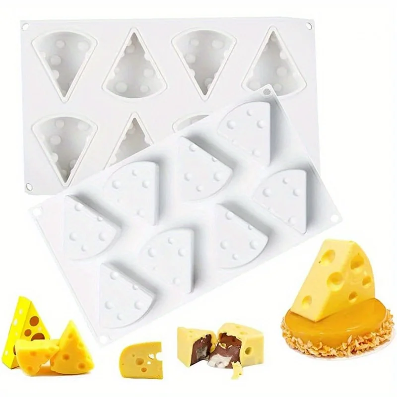 1pc Featuring 8 Cavities for Cake Pops, Silicone Mold in The Shape of Cheese, a Non-Stick Baking Mold Suitable for Ice Cubes