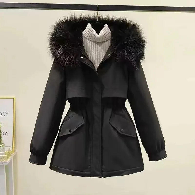 Winter New Loose Down Cotton Jacket with Thick Velvet Coat for Women