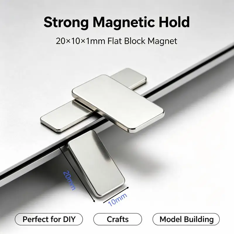 20-260PCS 20x10x1mm Square Neodymium Magnets Strong Block NdFeB Magnet for Fridge Office DIY Industrial