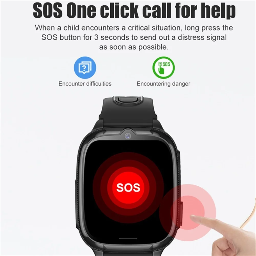 

Multi-functional Kids Smartwatch 4G Video Call LBS WIFl Positioning Voice Calls Waterproof Children SOS Smart Watch Calculator
