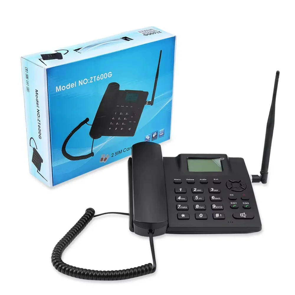Wireless Landline Dual Sim Card Gsm Fixed Wireless Phone with Fm DLNA ZT600G Dual Sim Dual Standby