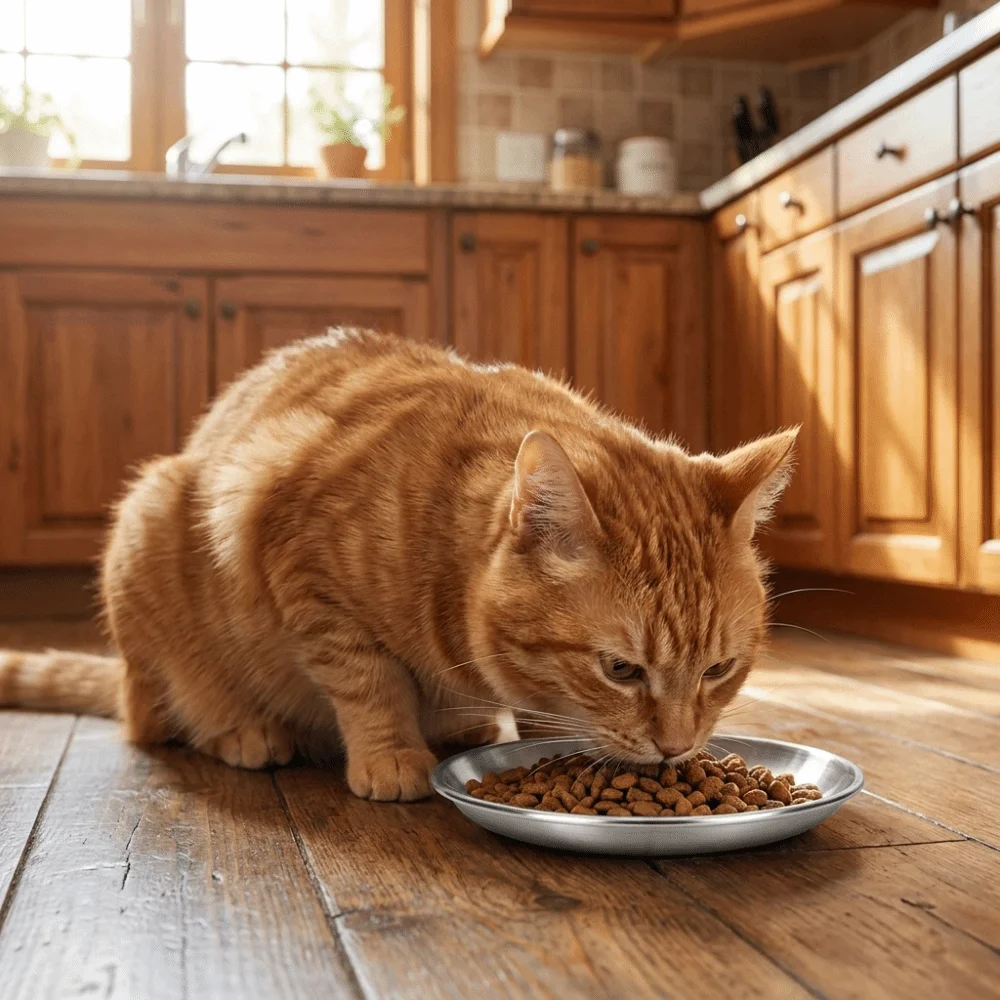 Large Capacity Stainless Steel Pet Bowl Wide Shallow Non-Slip Silicone Base Cat Drinking Bowl Rust Resistant Thickened