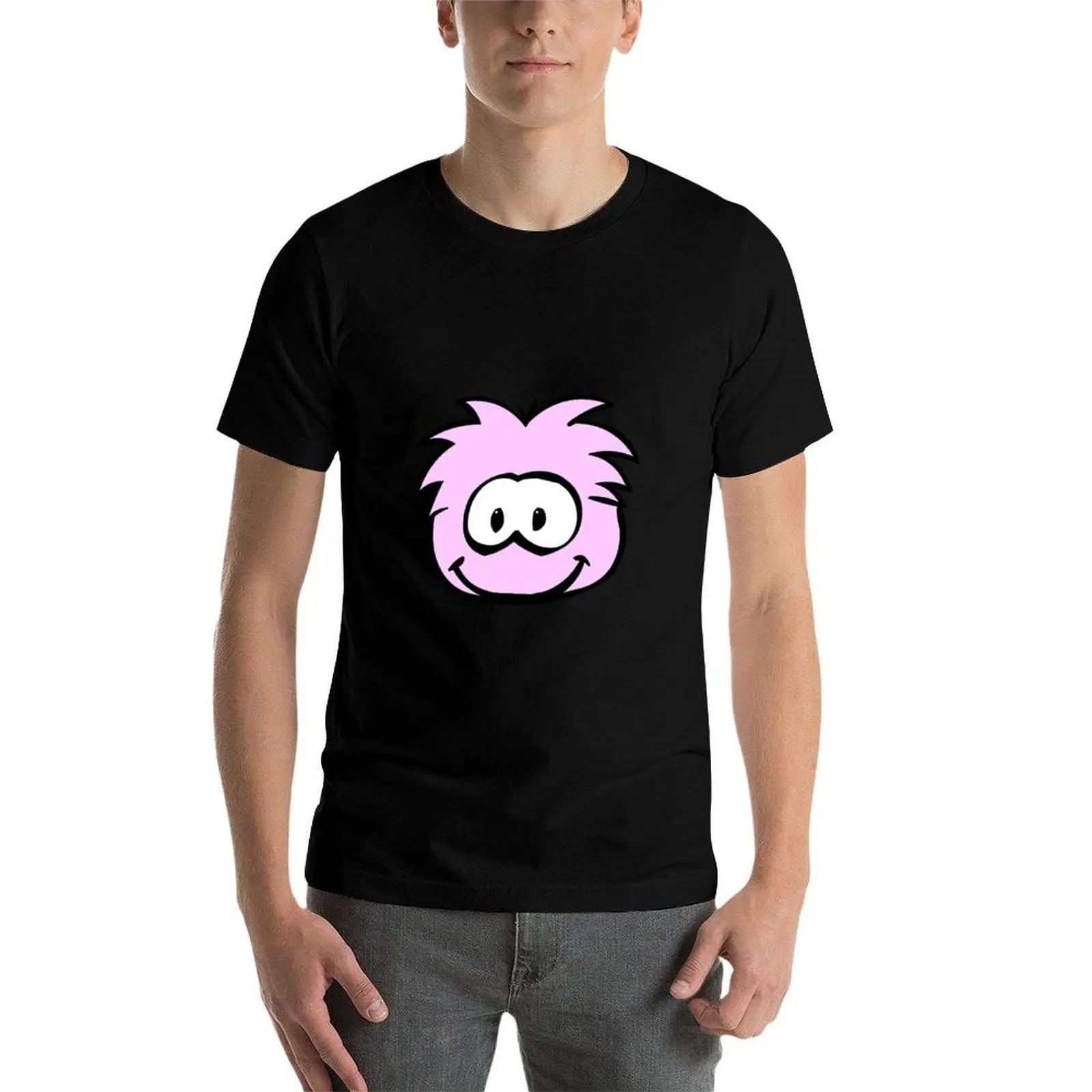 

pink puffle T-Shirt t shirts for man graphic funny cotton t shirt pack T-Shirt