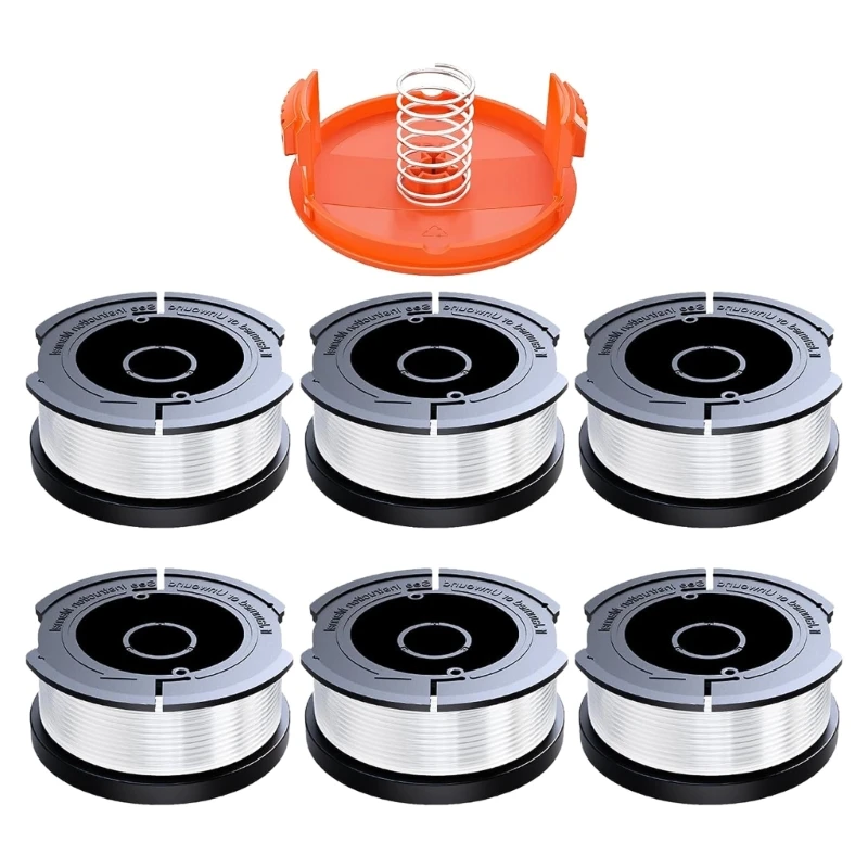 6 Pack Grass Trimmer Spool Replacement for Parkside Cordless Grass Trimmer GL280, GL301, GL425, GL430, GL545, GL555 G6KA