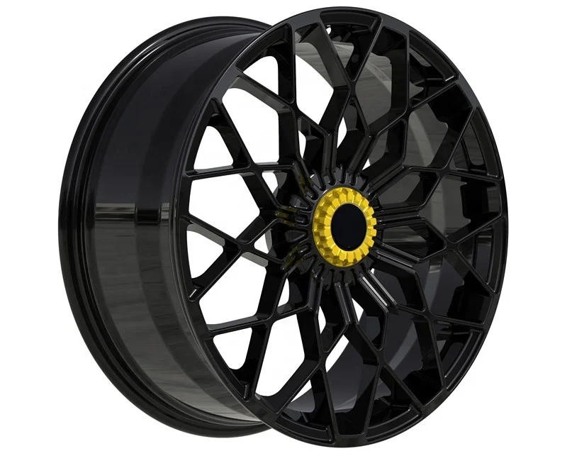

Bright Black Full Coating Design Aluminum Alloy Monoblock Forged Wheels Rims for Lamborghini