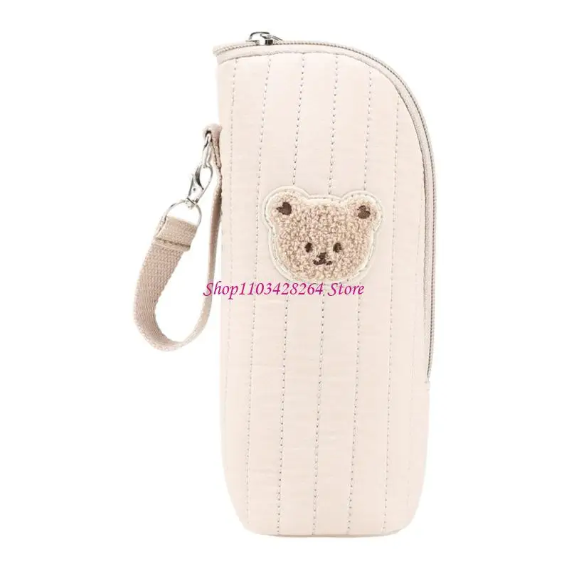 حقيبة حمل زجاجات الأطفال المصنوعة من القطن الناعم للحماية الحرارية ومساحة كبيرة #5