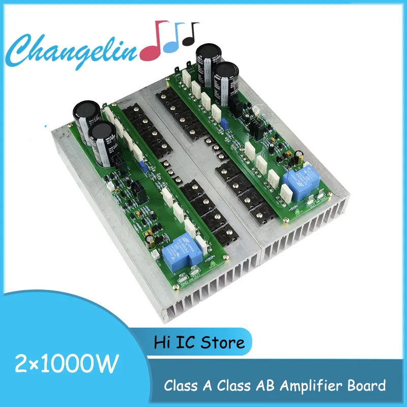 

PR800 Class A Class AB Stage Home Speaker HIFI Audio Power Amplifier Board 2*1000W High Power Tube FET