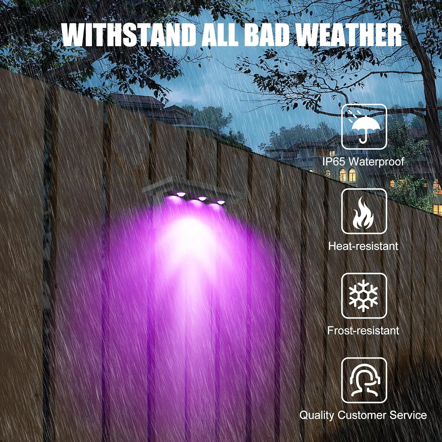 2/4PCS RGB Solar Step Light for Outdoor Fence Color Changing Stair Lamp IP65 Waterproof Garden Deck Pathway Solar LED Wall Lamp