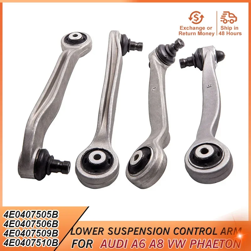 

4E0407505B 4E0407506B передний L/R комплект рычага управления подвеской для Audi A6 A8 VW PHAETON 2004 2006 аксессуары 4E0407509B 4E0407510B