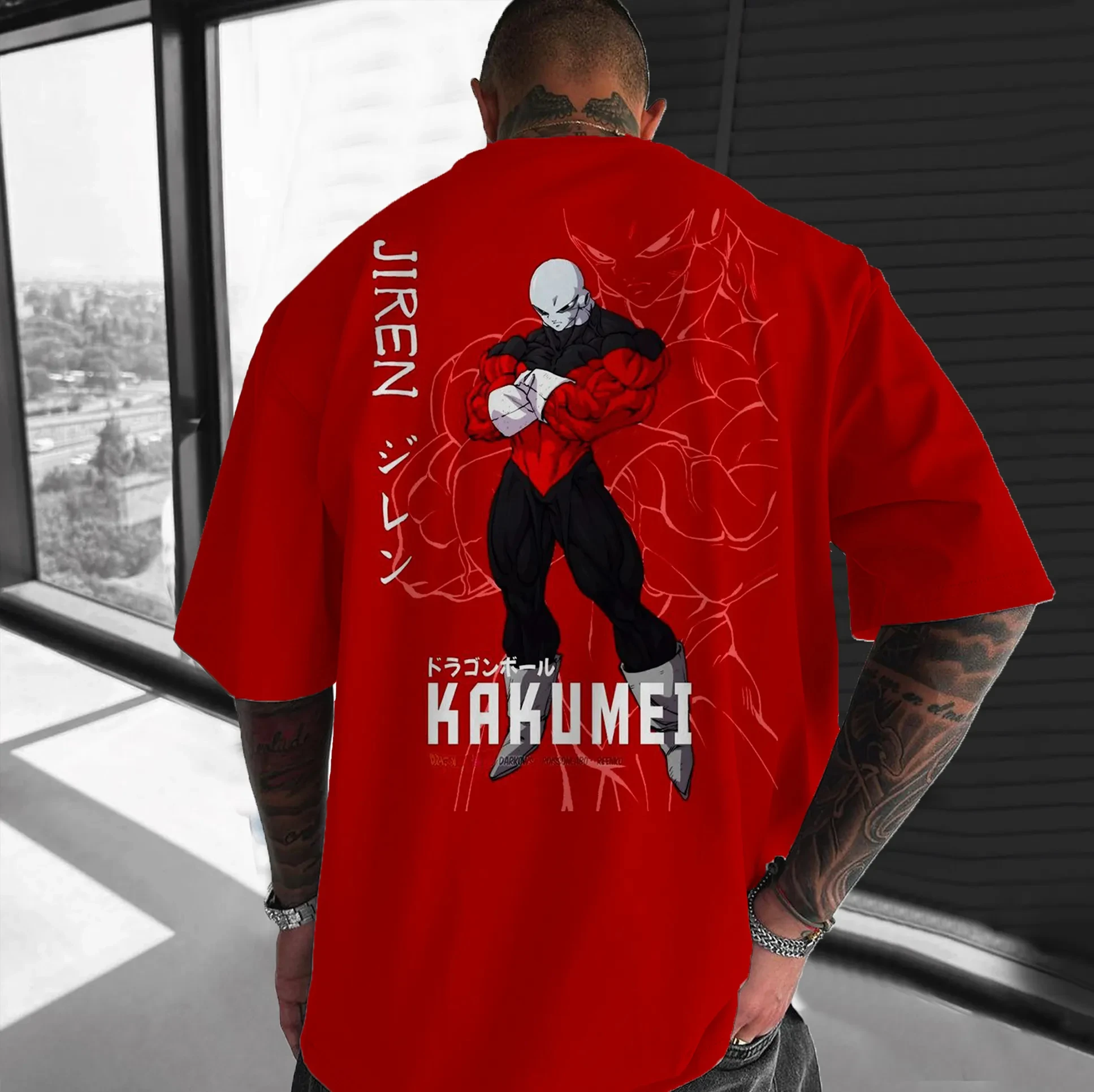 Camiseta holgada deportiva de cuello redondo de estilo americano de manga corta de algodón con estampado de Dragon Ball Goku Vegeta 2025 para hombres y mujeres