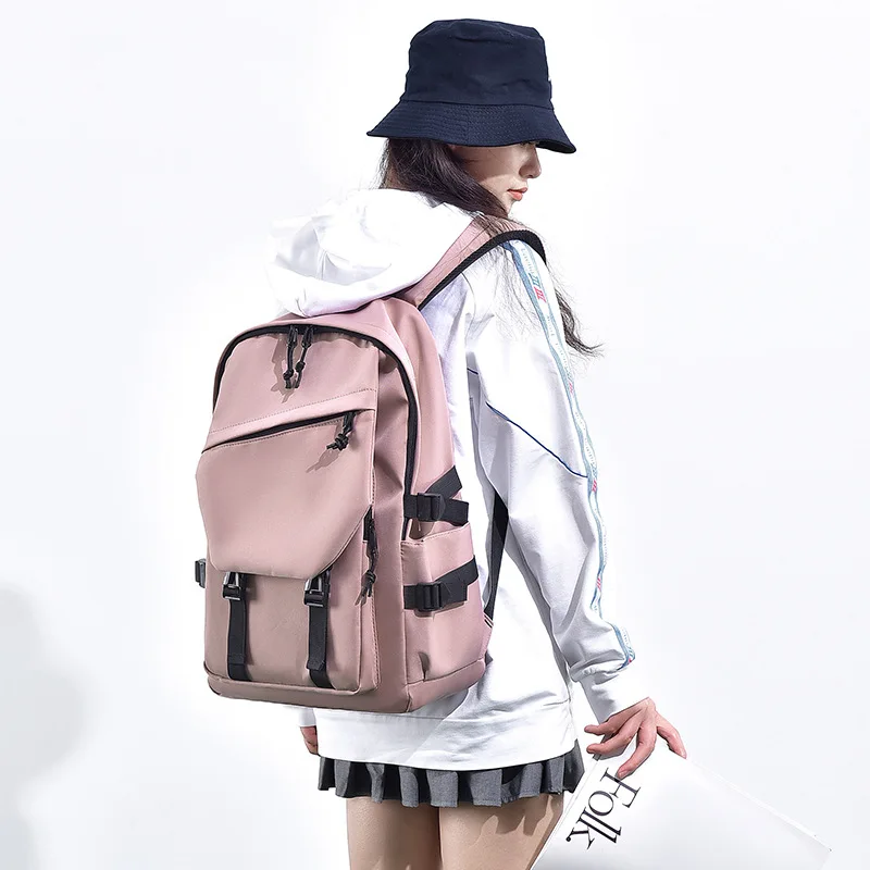 Backpack Large Capacity Fashionable Comfortable All-matching Woman Man Zipper Daily Student Personality Sweet Simple