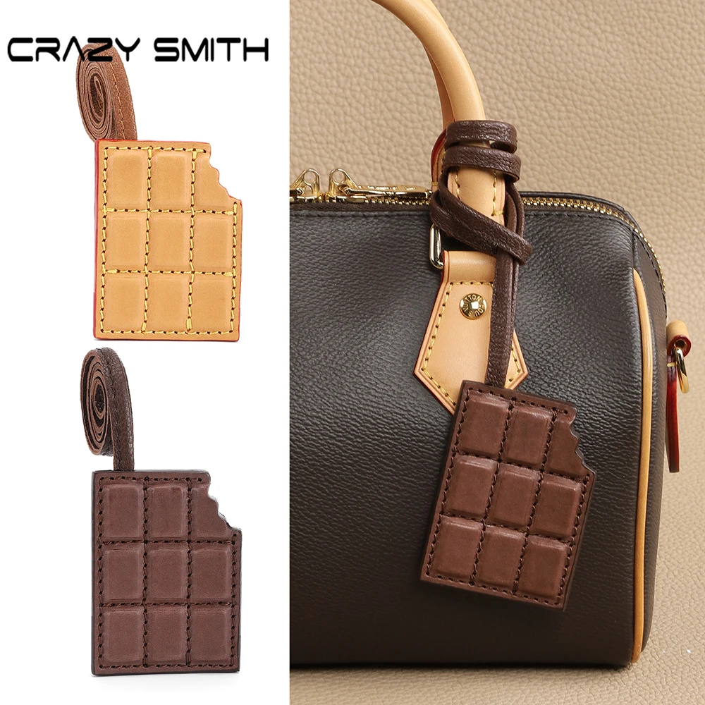Luxury Bags Lv - CRAZYSMITH 천연 가죽 초콜릿 가방 참,