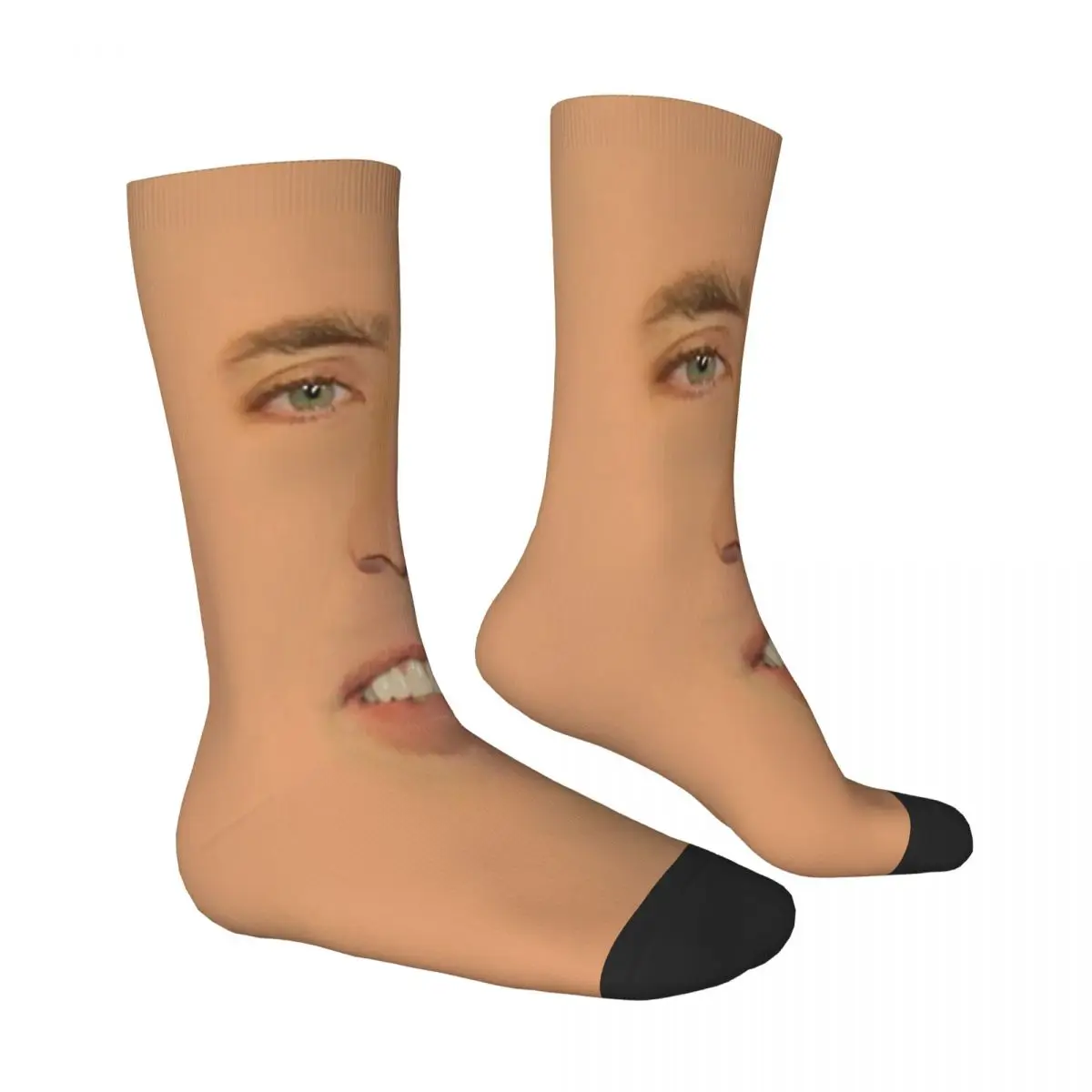 Nicolas Cage Giant Face Meme Socks Male Mens Women Spring Stockings Polyester