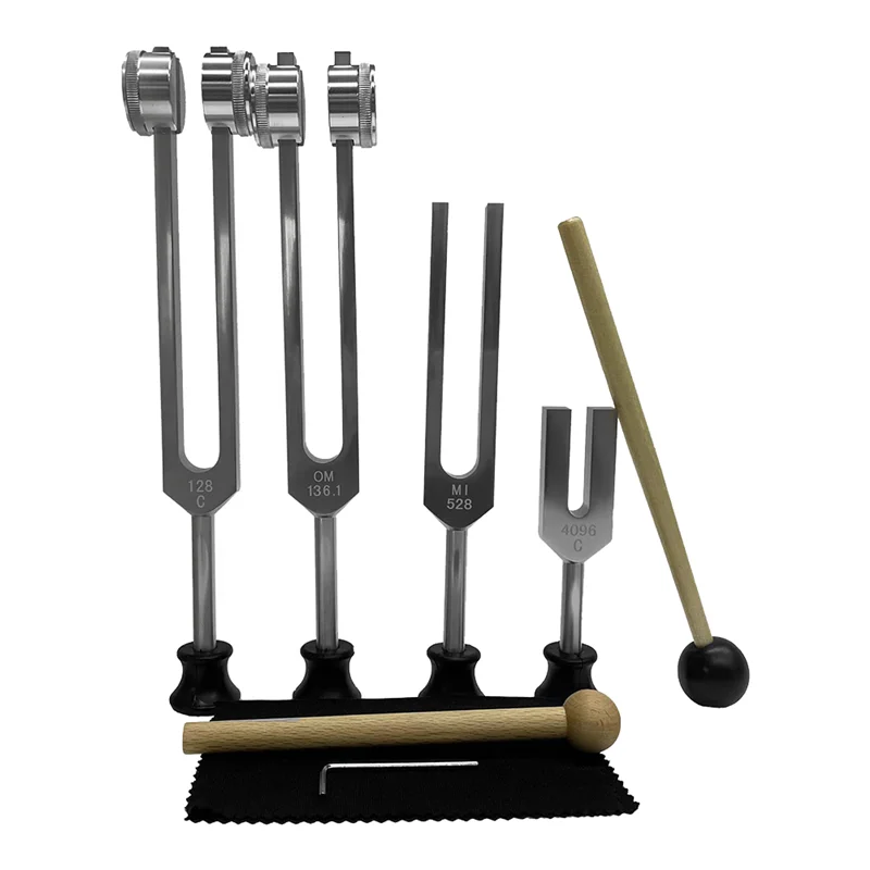 

Набор камертонов ABUE-4 шт. (4096C, MI528, 128C, OM136.1) для сольфеджио, для чакр, звуковой терапии, снятия стресса