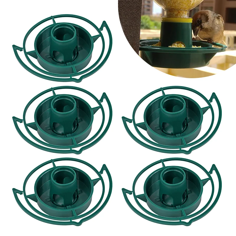 5pcs Recycle Empty Soda Bottle Top Bird Feeder Automatical Feeding Outdoor Hanging Feeding Tray