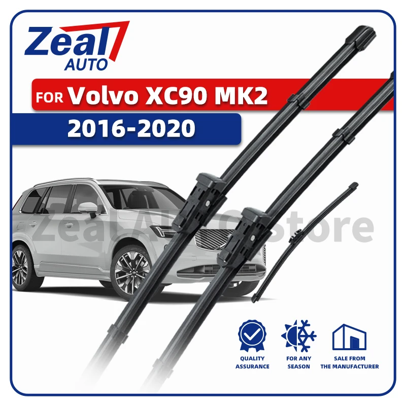 

Передние и задние щетки стеклоочистителя с левым рулем для Volvo XC90 MK2 2016-2020 2017 2018 2019 3 шт. лобовое стекло 24 "20" 14 "щетки аксессуары