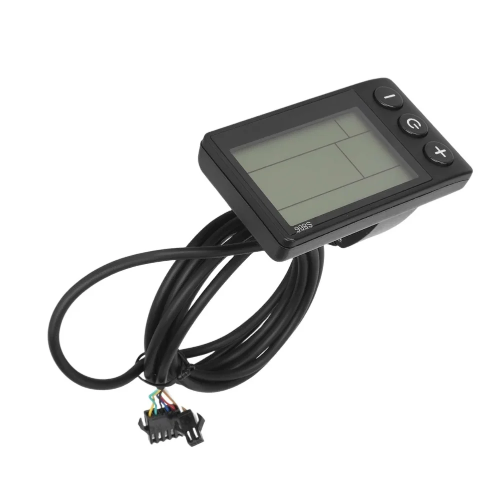 S866 LCD Display 7 Pin Connector For E-Bike Dashboard Meter Speed Mileage Assist Level Backlight 24V-48V Cycling Accessories