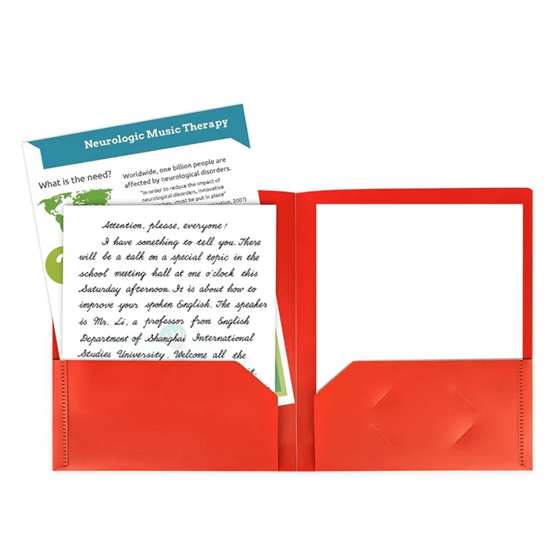 Pastas com bolsos, 25 pacotes de pastas de 2 bolsos cabem em tamanho carta, pasta de arquivo com bolsos para escola, escritório, casa