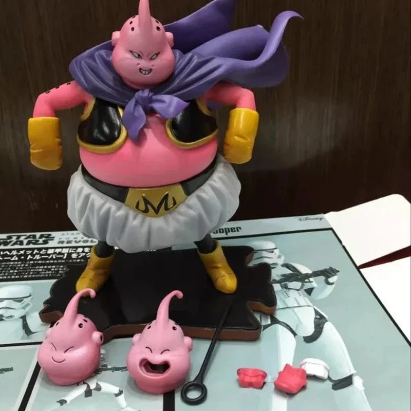 

Dragon Ball Z Fat Majin Buu Figure With Interchangeable Faces PVC Model Anime Collectible Figurine Home Decor Statue Fan Gifts