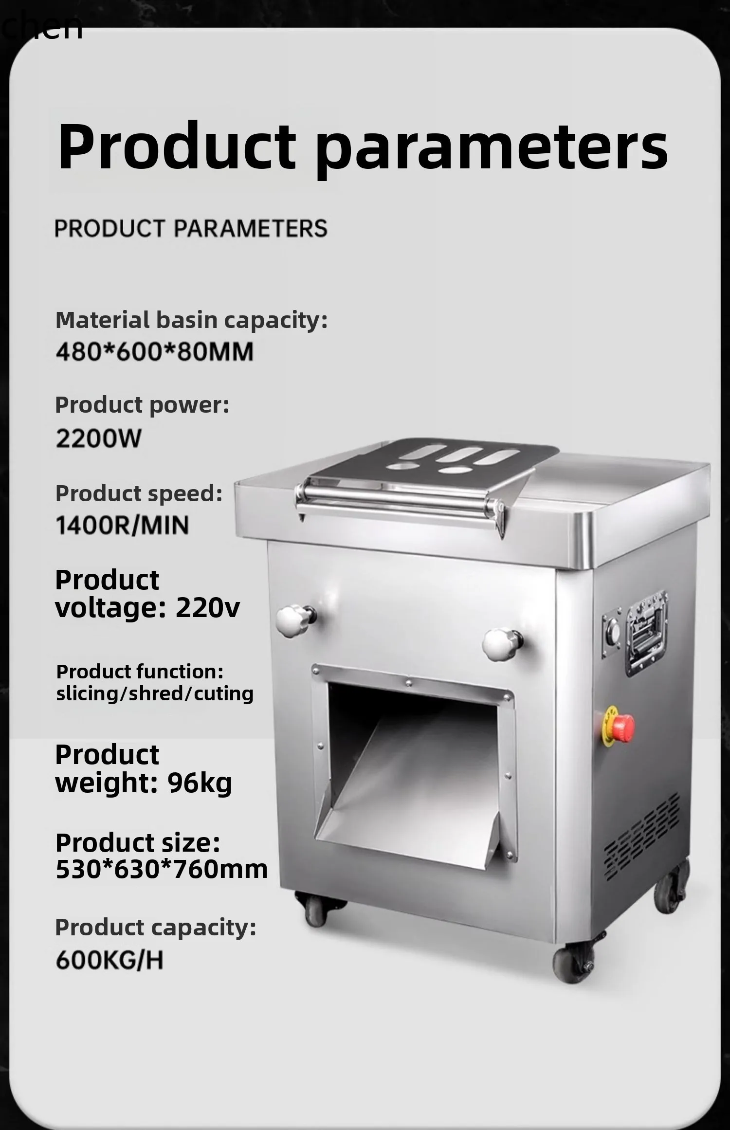 ZML Engineering Grande taglierina elettrica per carne Affettatrice commerciale multifunzionale in acciaio inossidabile