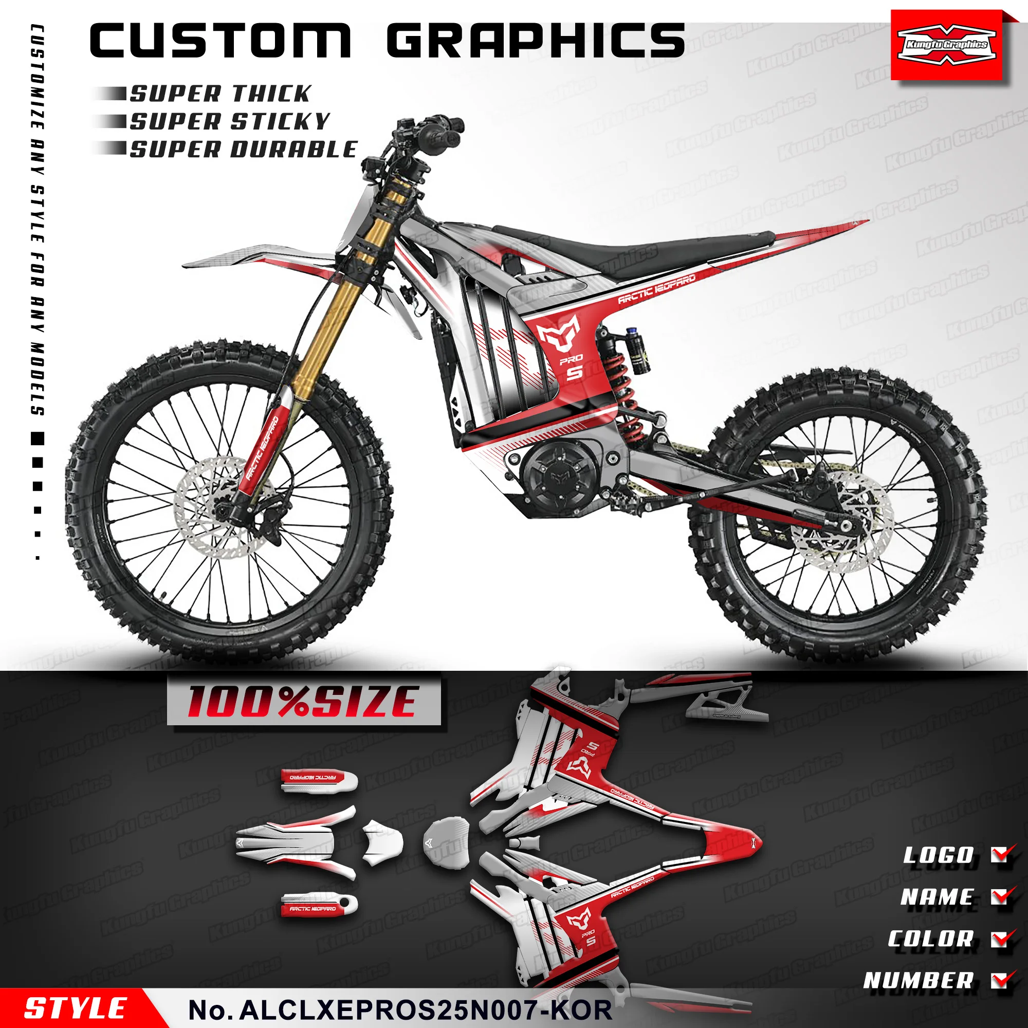 

Наклейка KUNGFU GRAPHICS, глянцевый ламинат для Arctic Leopard Clouded Leopard XE PRO / XE PRO S, ALCLXEPROS25N007-KOR