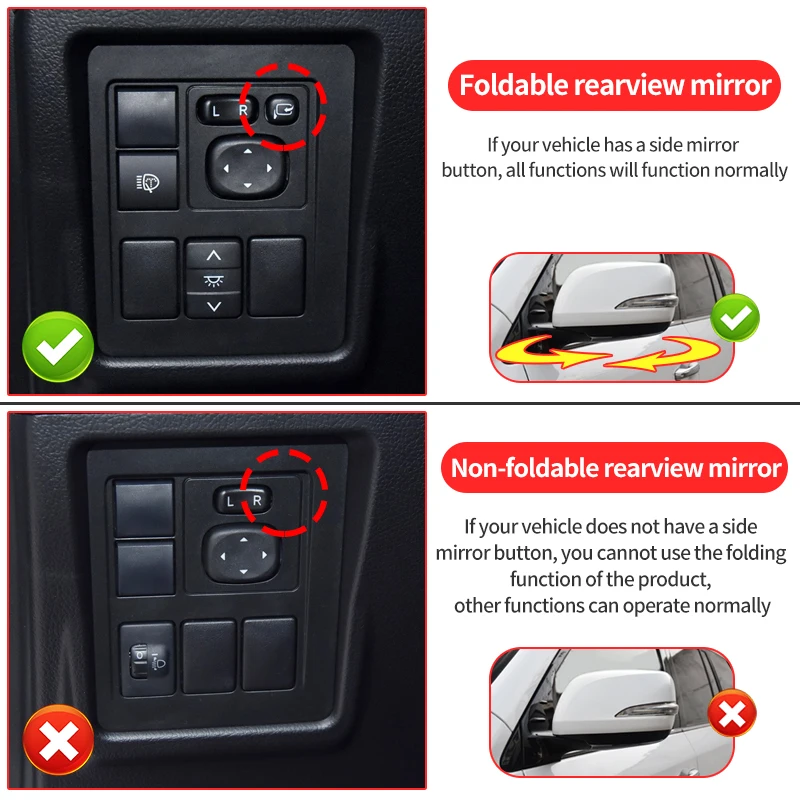 Janela fechada automática + fechadura da porta + espelho retrovisor dobrável módulo obd para toyota land cruiser 150 lc150 2018-2023 acessórios