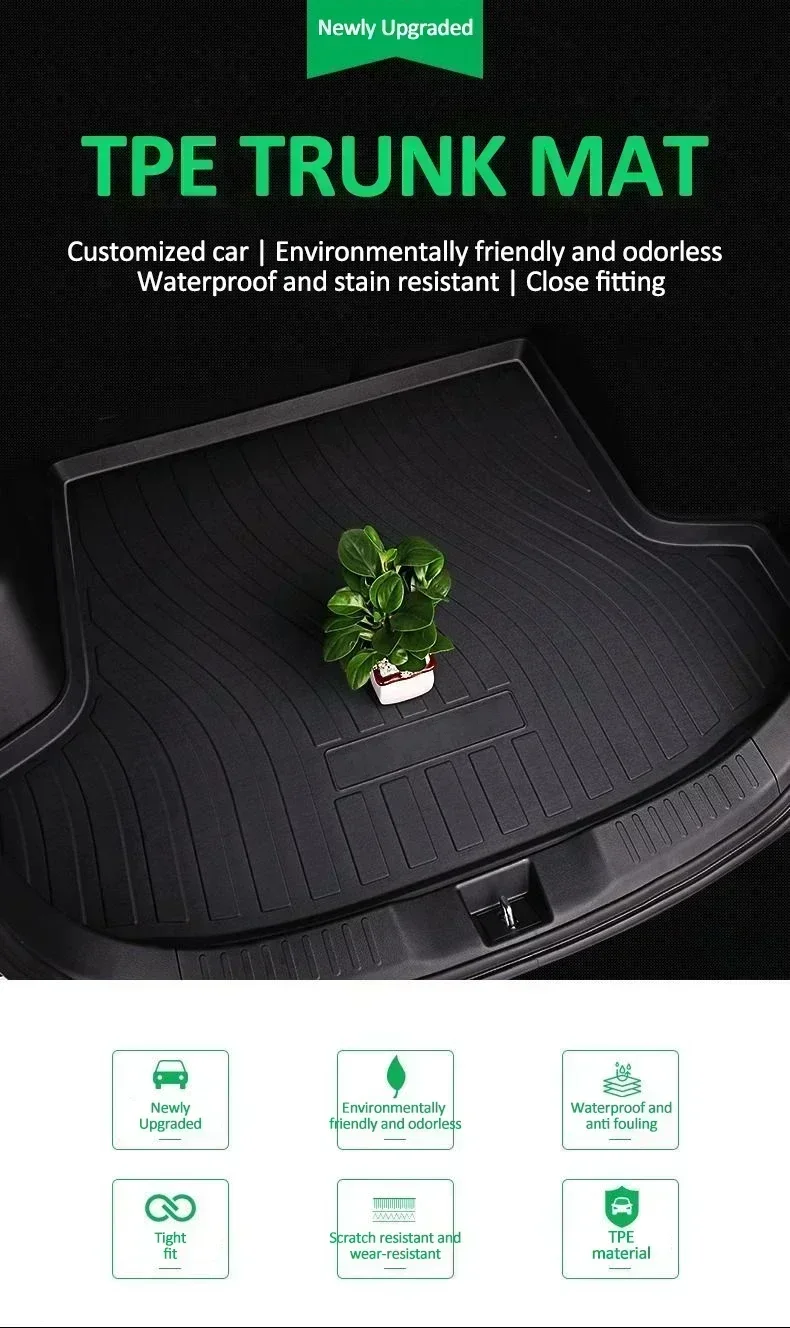 Car Trunk Mat For Lynk & Co 07 2024 2025 2026 Boot Carpet Storage Pad Cargo Liners Trunk Mats Waterproof Floor Mats Accessories