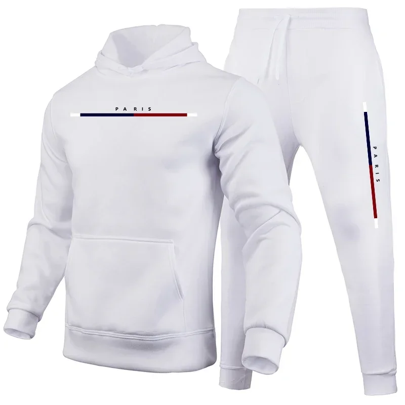 

The new men's hooded 2-piece set and the men's casual fitness jogging set with sweatpants for the autumn of 2025