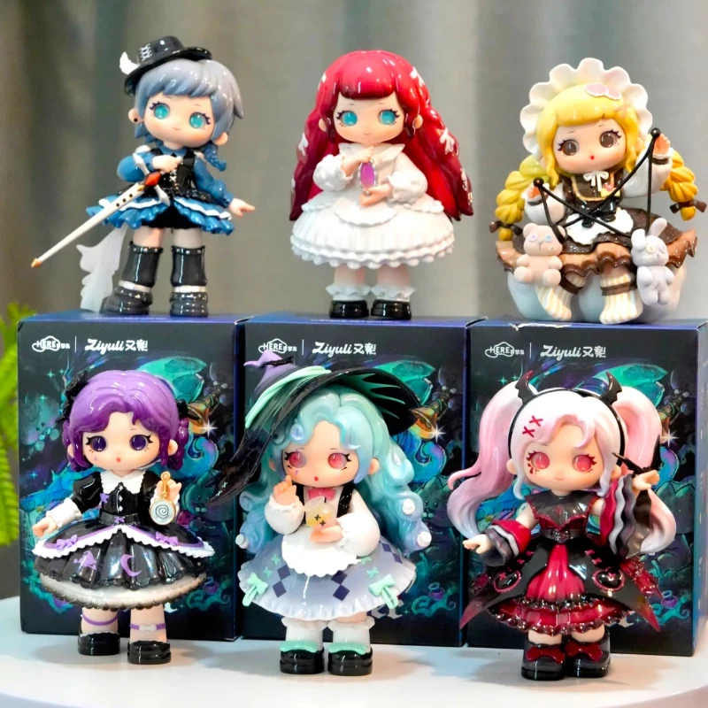 

Ziyuli Blind Box Ghost Spirit Series Anime Figure Trendy Toy Cute Doll Surprise Box Home Decoration Birthday Gift Collectible Gk