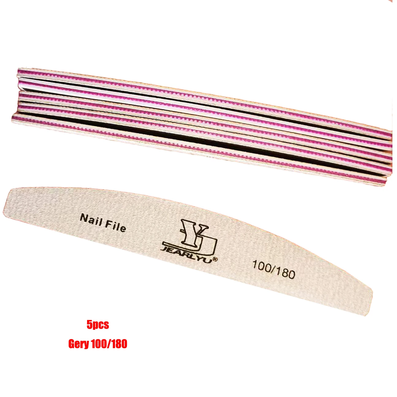 5 Stks/partij Nagelvijl Mix Kleur Limas 80/100/150/180/240 Grit Professionele Schuurpapier Cuticula Verwijderaar Buffer Bestanden Manicure Tool Set