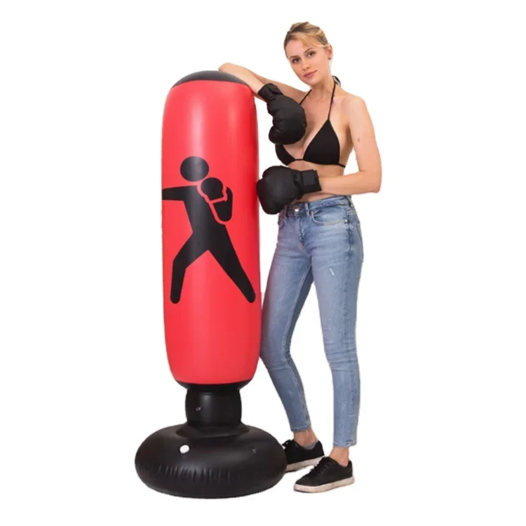 

160cm PVC Free Standing Inflatable kicking Boxing Punching Bag & Sand Bag