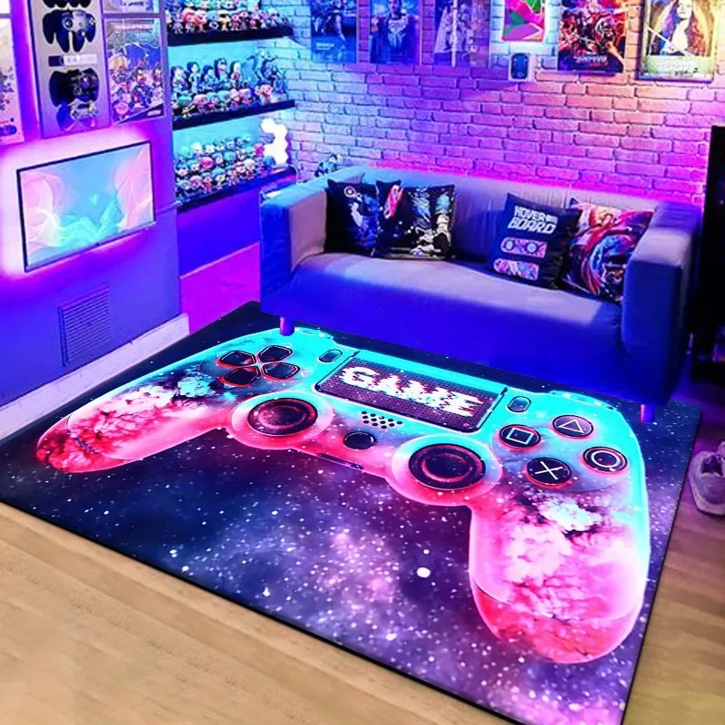 3D Game Console Controller Carpet for Living Room Children's Bedroom Crawling Mat Non-Slip E-sports Hall Decor Rug Home Doormat