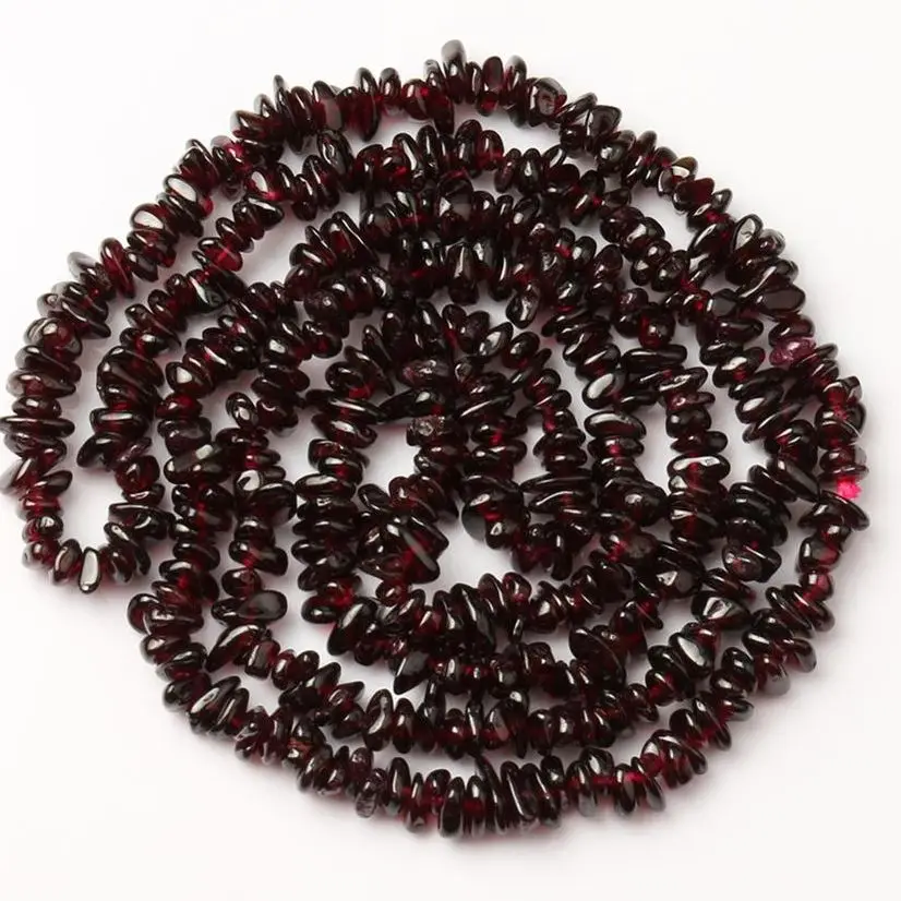 3-8mm Natural Irregular Red Garnet Stone Beads Gravel Chips Loose Spacer Beads for Jewelry Making DIY Earring Necklace Accessory