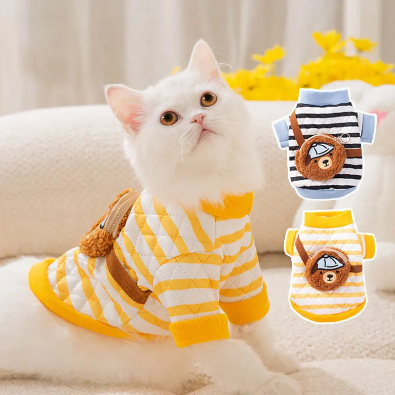 Cute Satchel Pet Clothing Fall Thin Small Dog Cat Autumn Winter Sweater Small And Medium Dog Cat Clothing Customizable