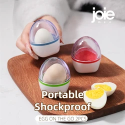 Joie Portable Egg Case 2pcs Egg Cup Egg Storage Box Shockproof Container Egg Holder For Outdoor Camping School Breakfast Lunch