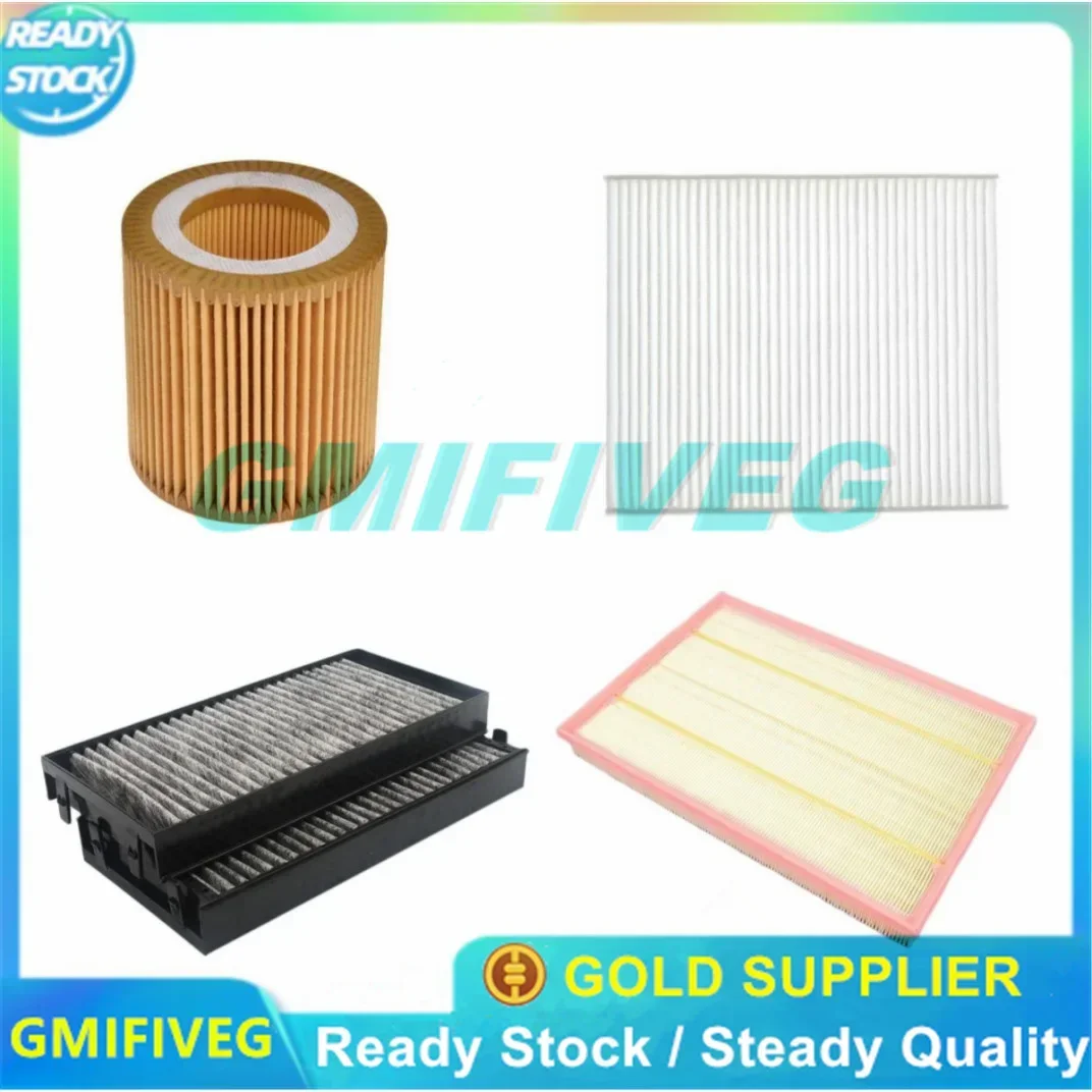 

Новинка, 4 шт. 64316945586 64319194098 11427566327 13717548888 Автомобильный воздушный фильтр, масляный фильтр, наборы салонных фильтров, подходит для BMW X5 E70 3.0SI