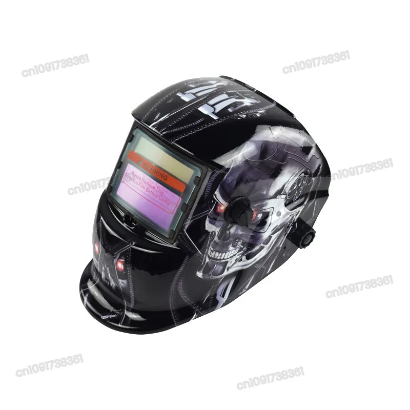 Solar automatic variable light welding protective mask Head-mounted argon arc welding liquid crystal welder mask