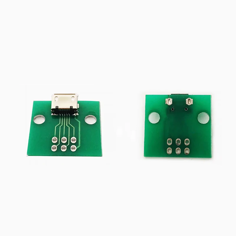 1PCS Micro USB To DIP Dual Pin Adapter Female Socket Connector B-Type PCB Conversion Board SMT Female Socket Test Board