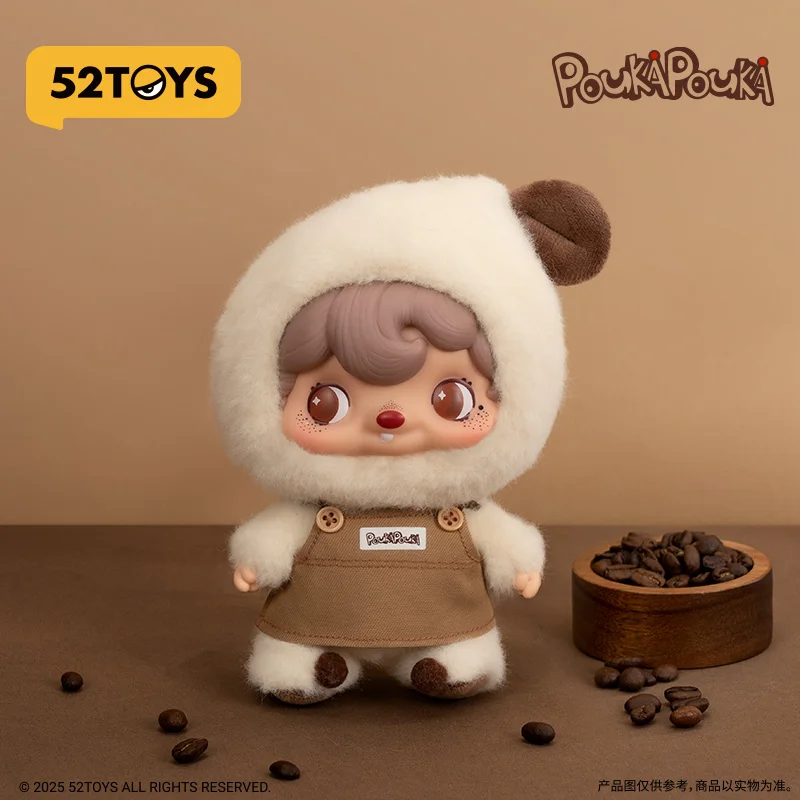 

52TOYS POUKA Coffee Time Hanger Card Vinyl Plush Figure Cute Anime Collectible Art Toy Qixi Festival Gift For Valentine Day