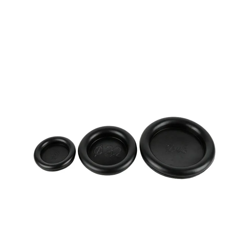 14-100mm Single-Sided Rubber Grommet Black Wire Protector for Electrical Panel Hole Waterproof Seal Ring 10-100Pcs