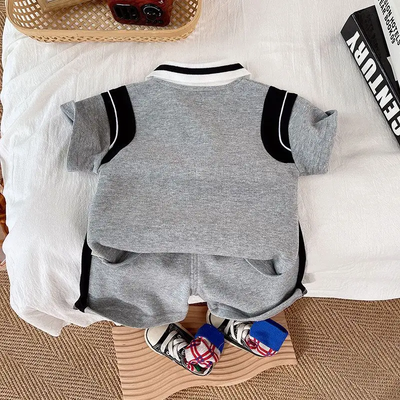 New Summer Clothing Sets Baby Boys Girls Sport Casual Suit Children Short Sleeve Tops Shorts 2Pcs Letter Costume Kids Tracksuit