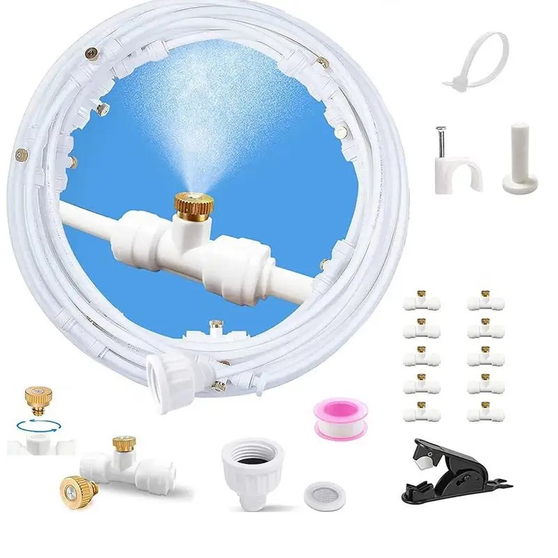 

Misting System Kit Outdoor Cooling Misters with Brass Adapter Pasture Garden Sprayer System Greenhouse Nebulizer garden tools