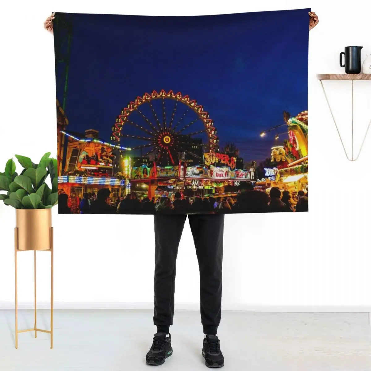 

Fun Fair Throw Blanket All Season Soft Lightweight Blanket for Home