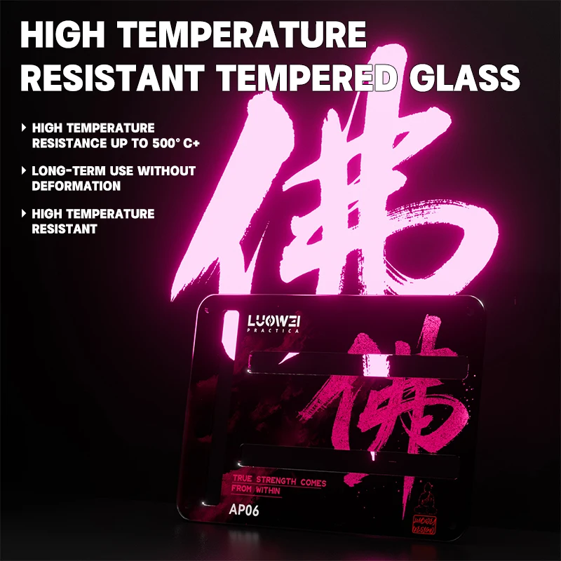 LUOWEI LW-AP06 Dispositivo in vetro temperato a doppio asse Resistenza alle alte temperature per lo strumento di riparazione della saldatura della scheda madre del telefono cellulare