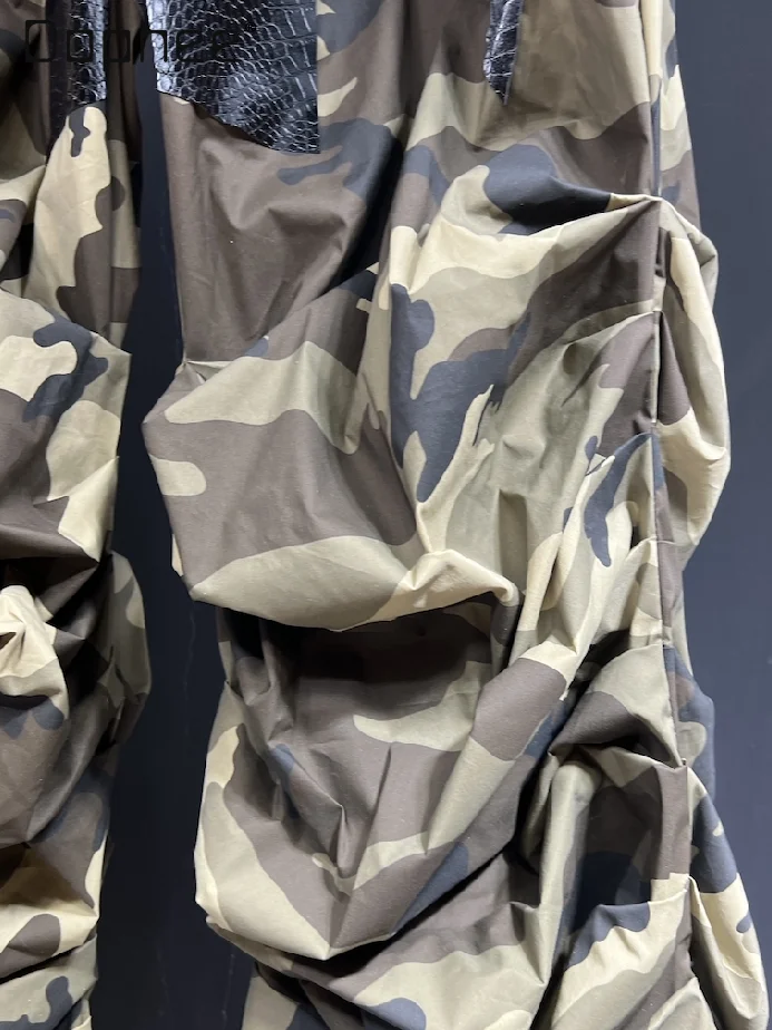 Original 2025 Autumn New Camouflage Patchwork Loose Casual Pants Men High Street Punk Style High Waist Slim Straight Pants