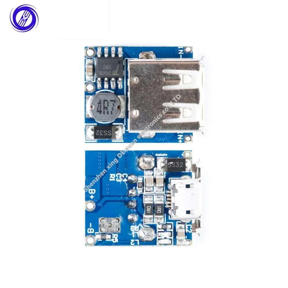 2pcs 5V 3.7V 4.2V 1A Lithium Battery Charger Board Module Step Up Boost Power  Micro USB Li-Po Li-ion 18650 For  Bank