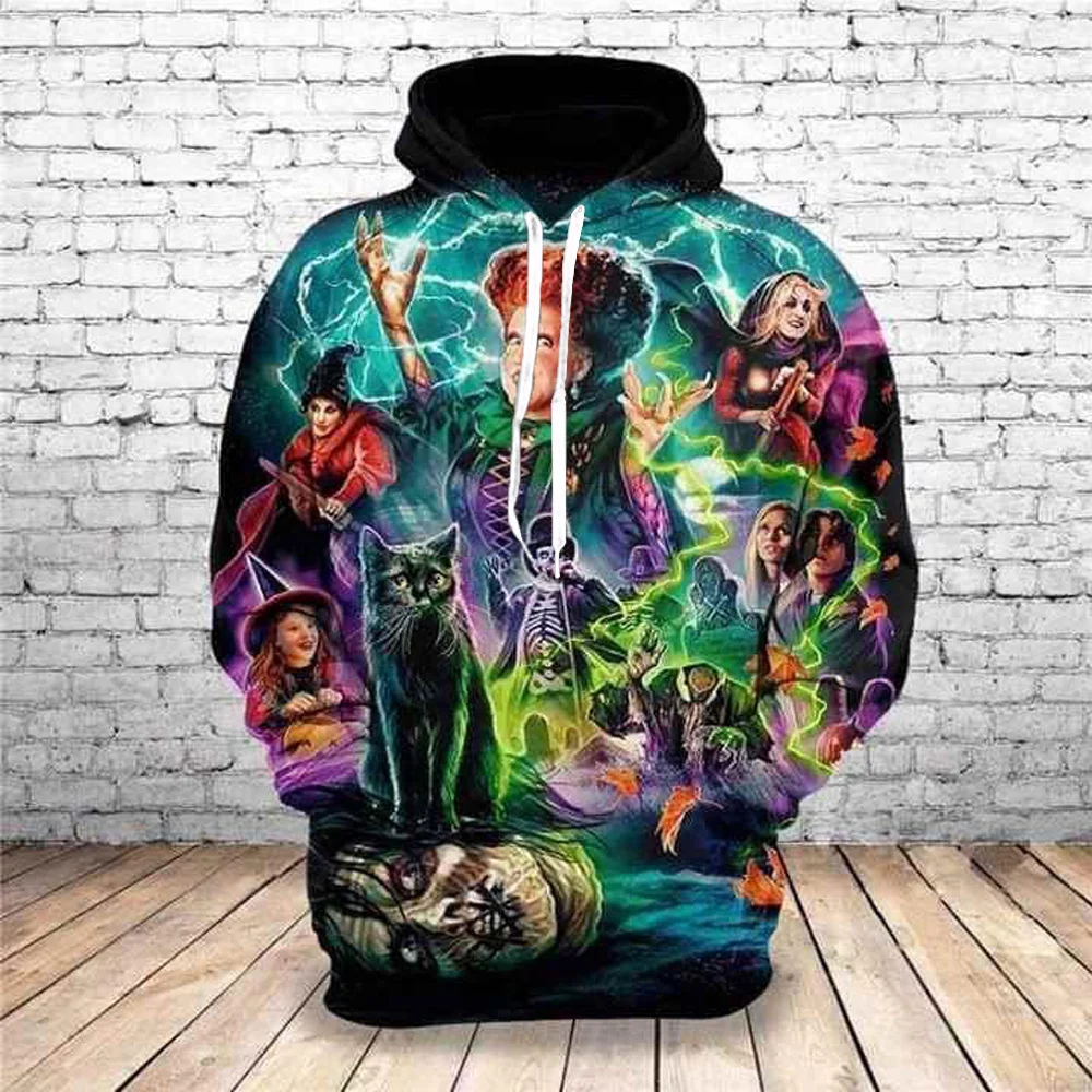 Hocus Pocu cartoon men women 3D Disney Print High quality Fleece Zipper/ Hoodies Pullover Tops dropshipping