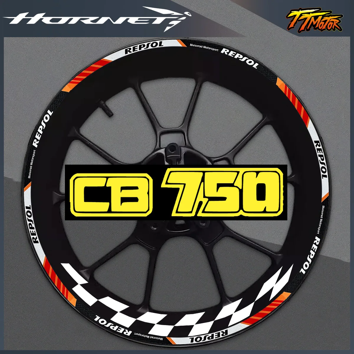 

For Honda Motorcycle Hornet 750 CB CB750 Rim Reflective Sticker 17 Inch Wheel Hub Rim Stripe Tape Inner Decal Decoration Set