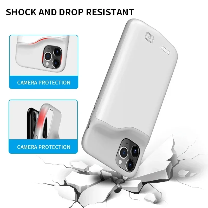 For iPhone 11 12 Pro Max External battery Power Bank Charging Case Battery Charger Cases